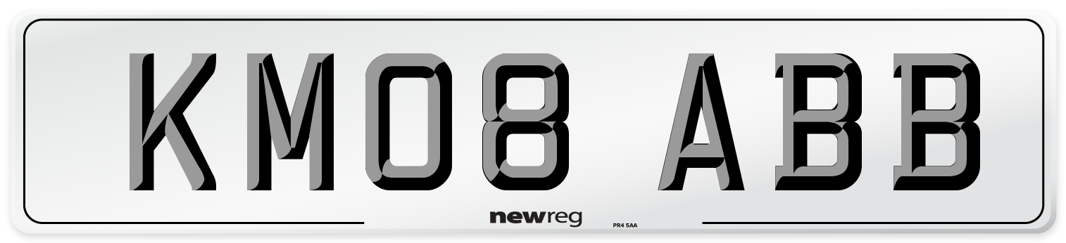KM08 ABB Number Plate from New Reg